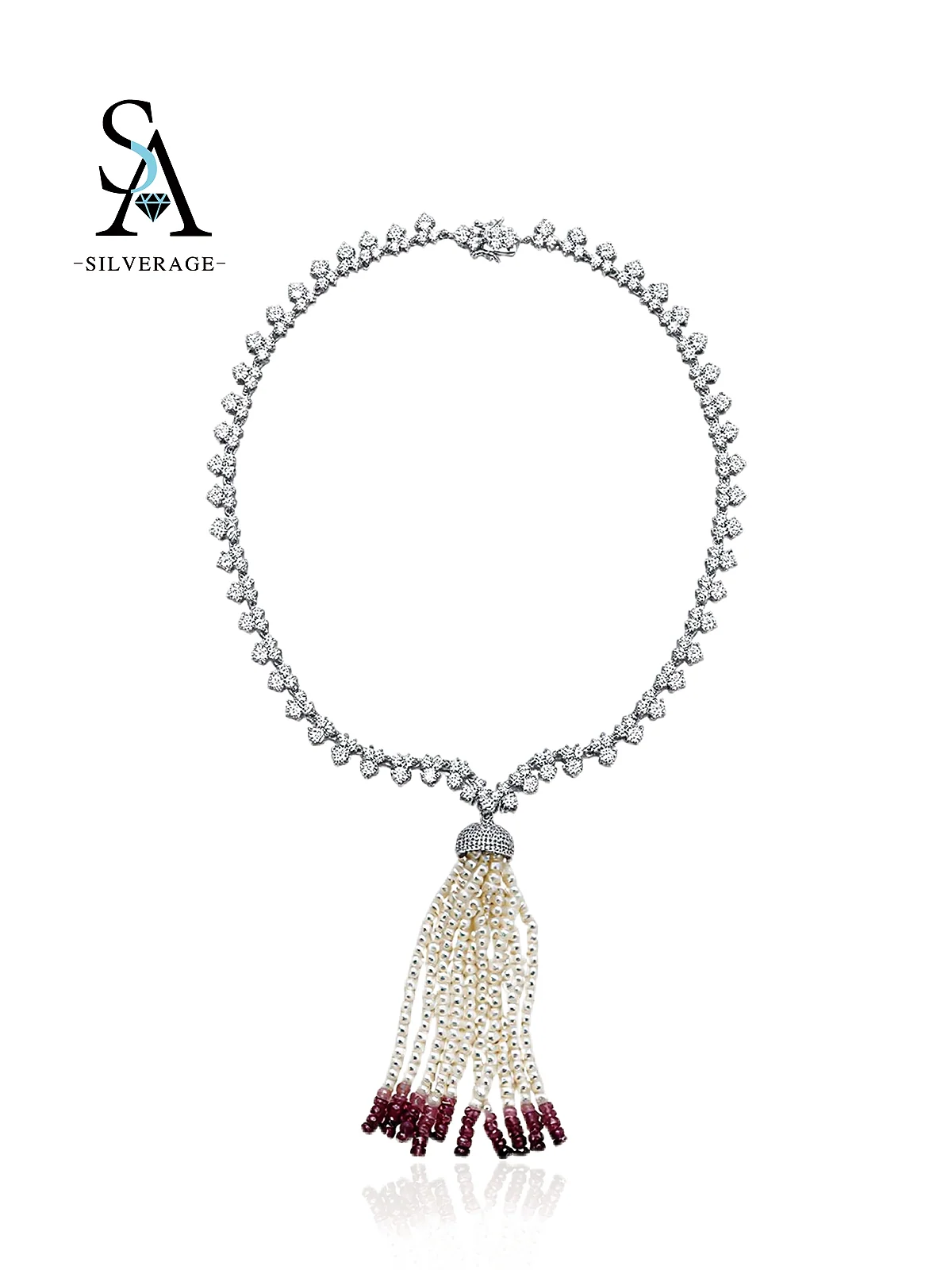 Diamant, zircone et gland de perles