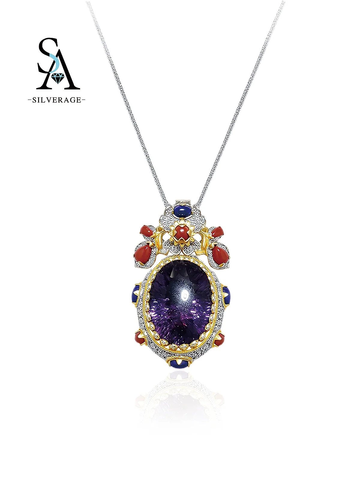Colgante de amatista vintage