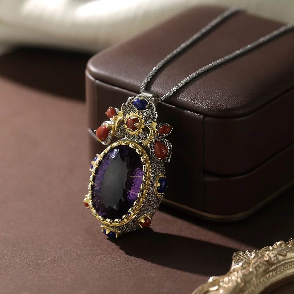 Colgante de amatista vintage - 3