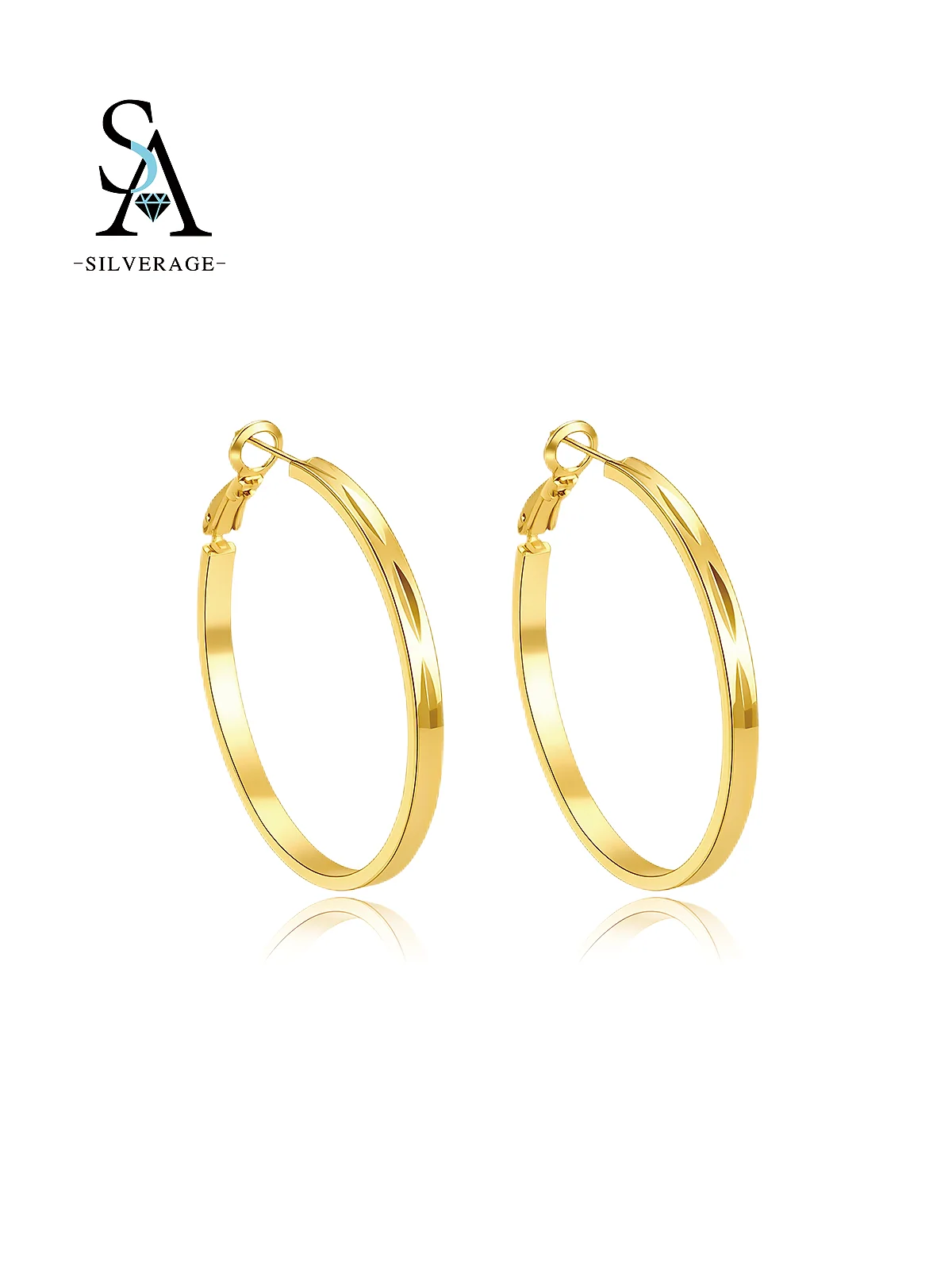 Gold Plated Thin Smooth Hoop
