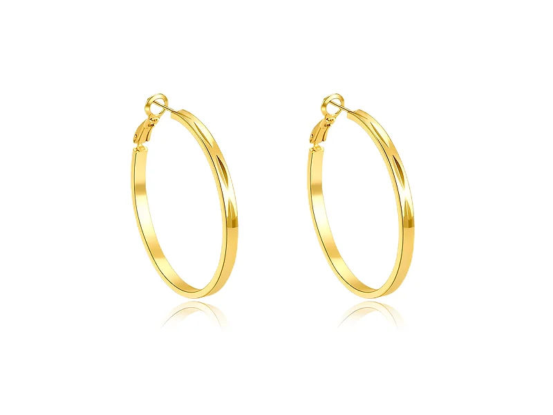 Gold Plated Thin Smooth Hoop