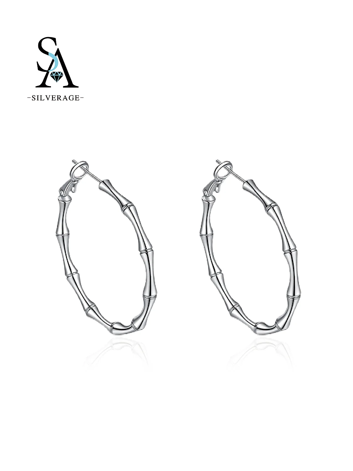 Boucles d'oreilles cercles en bambou