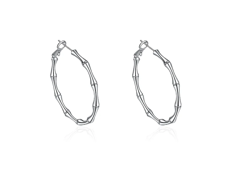 Boucles d'oreilles cercles en bambou