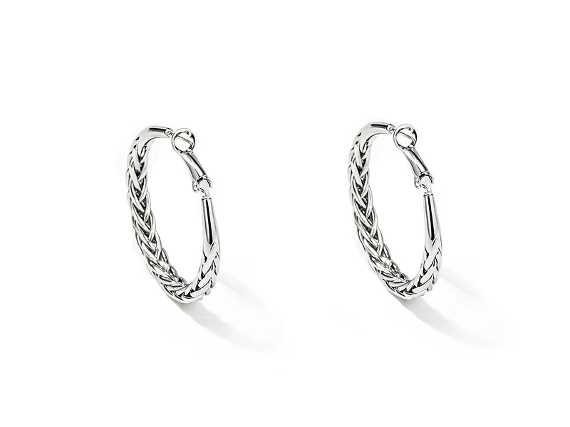 Boucle d'oreille tressée élégante