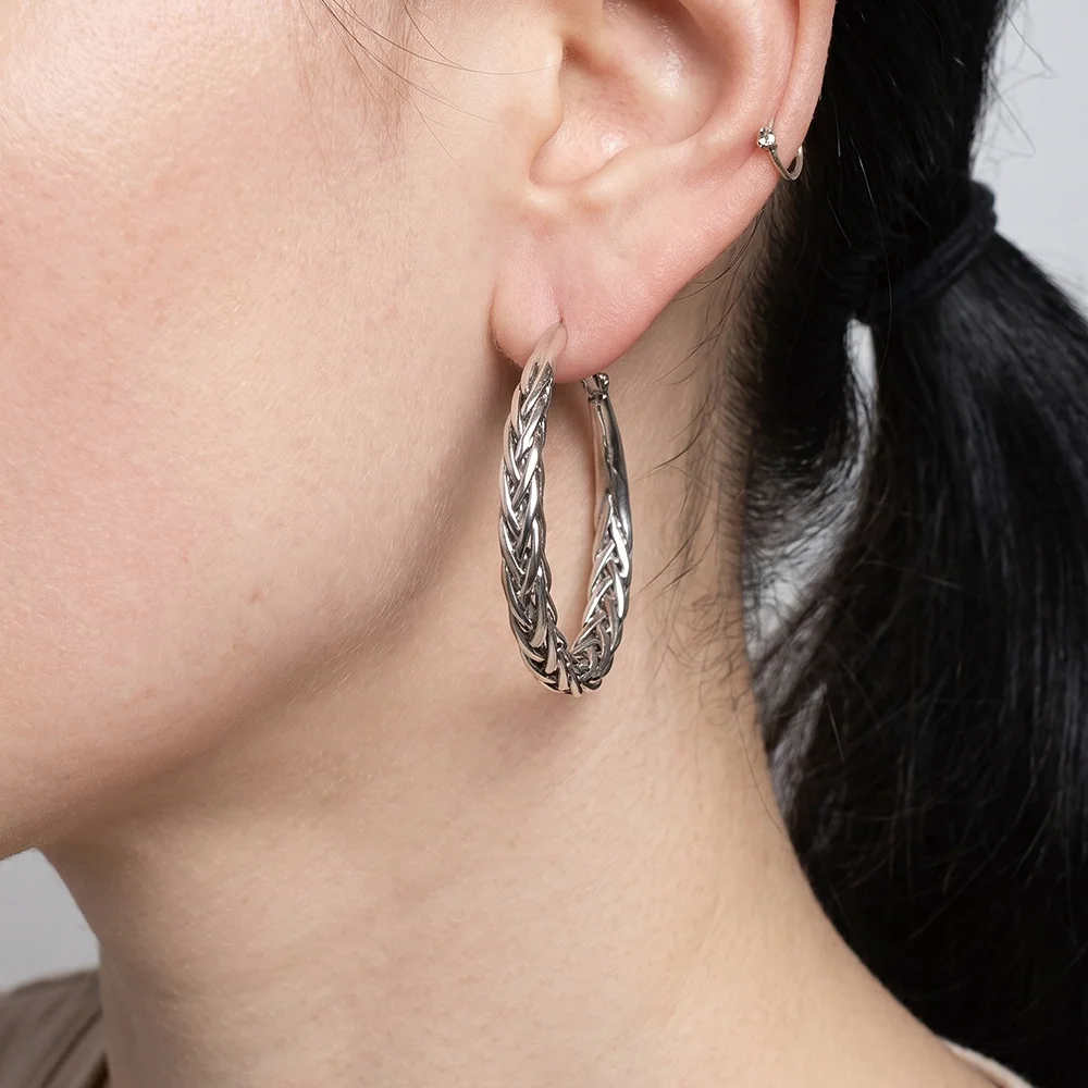 Boucle d'oreille tressée élégante - 2