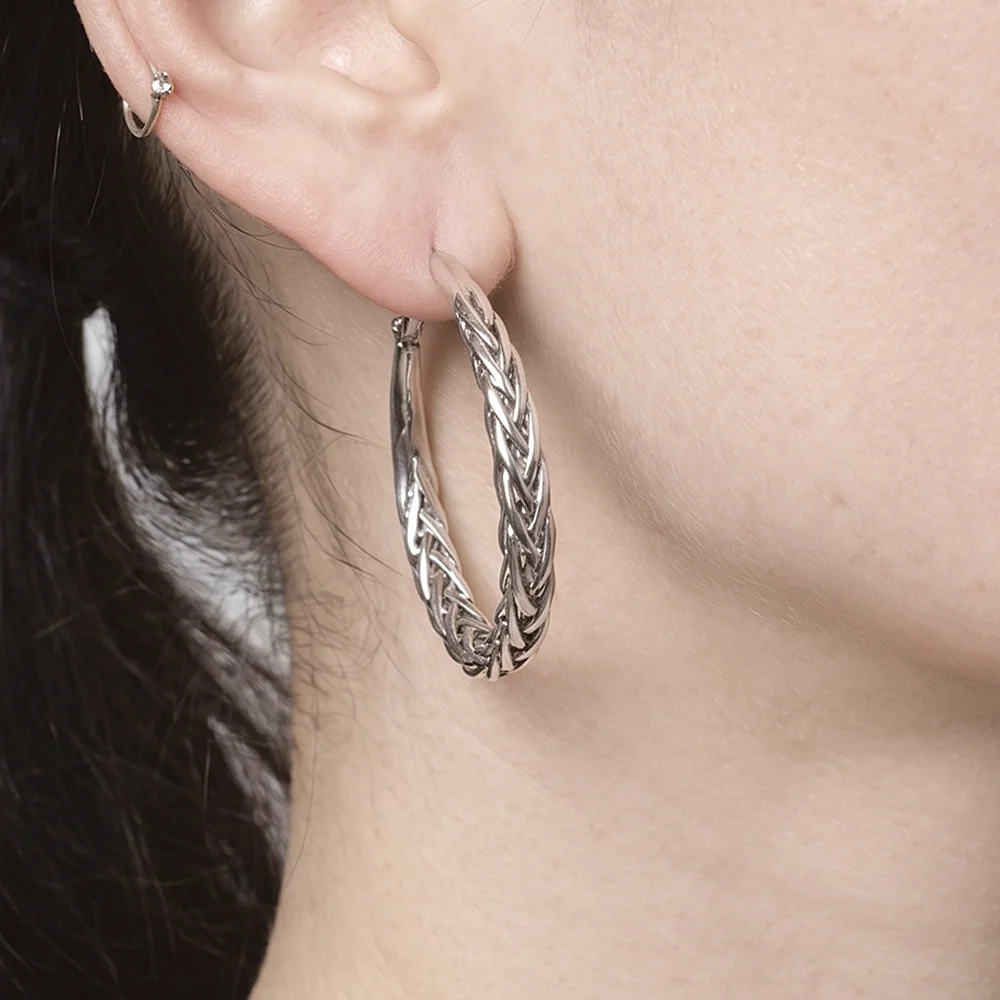 Boucle d'oreille tressée élégante - 3