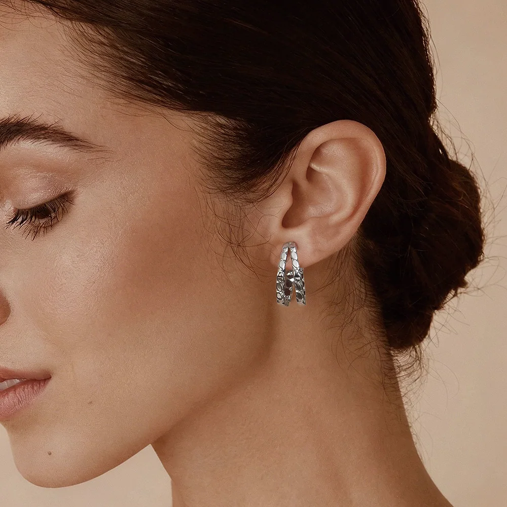 Double Hoop Earrings - 2