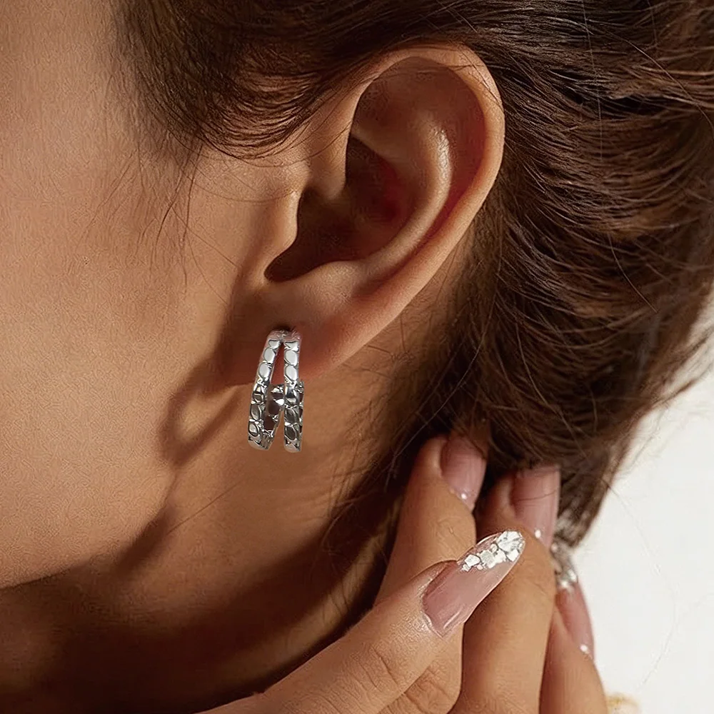 Double Hoop Earrings - 3