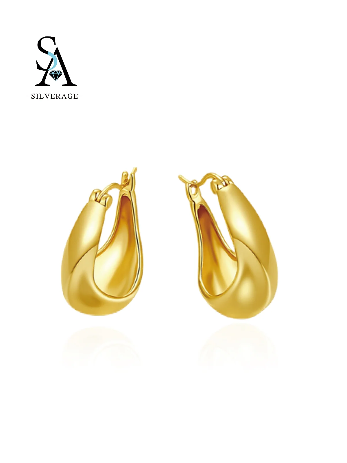 Aros geométricos de oro