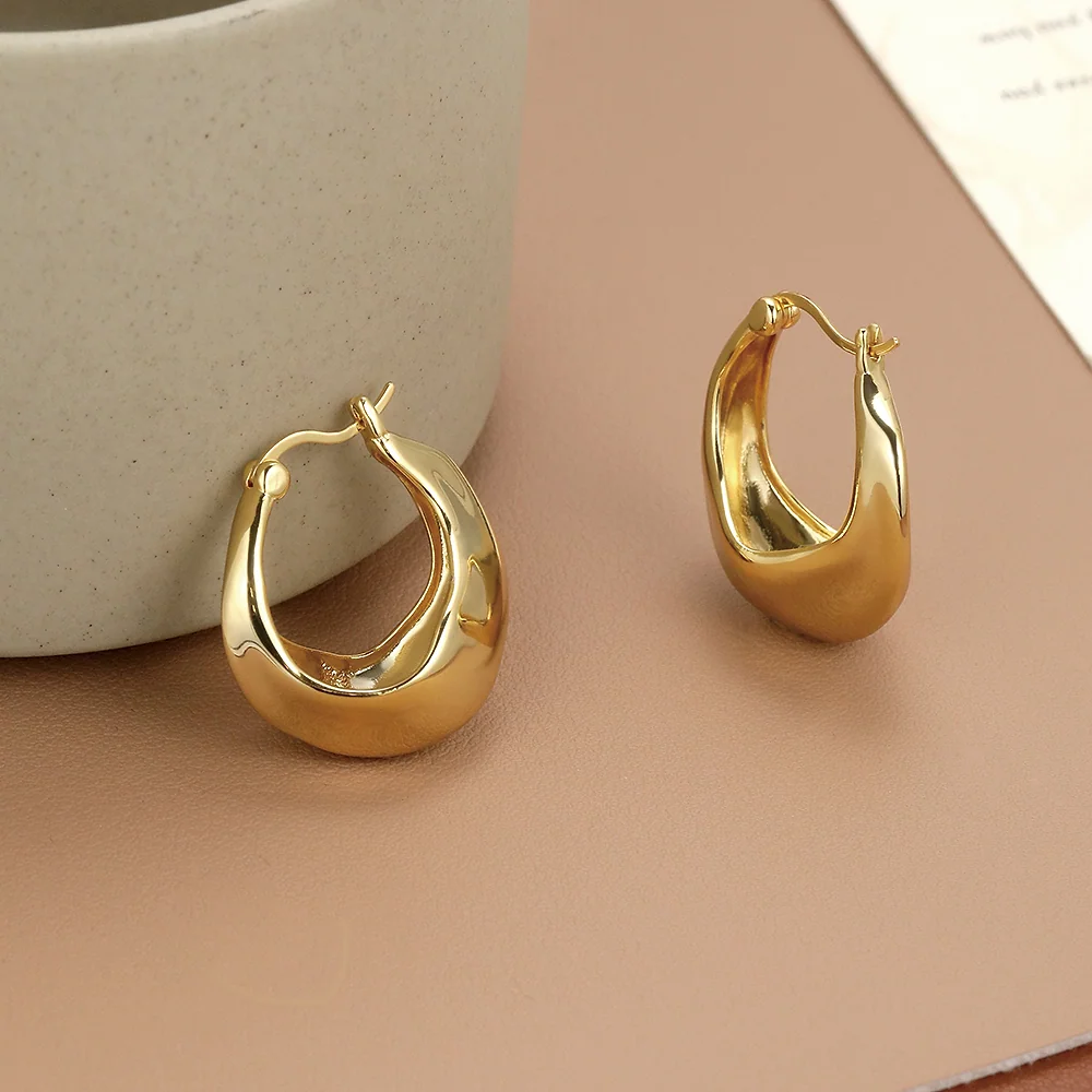 Aros geométricos de oro - 2