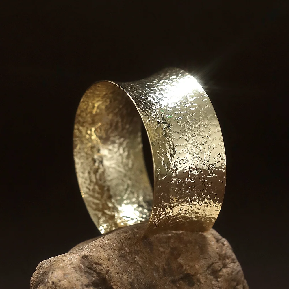 Pulsera de oro martillado - 2