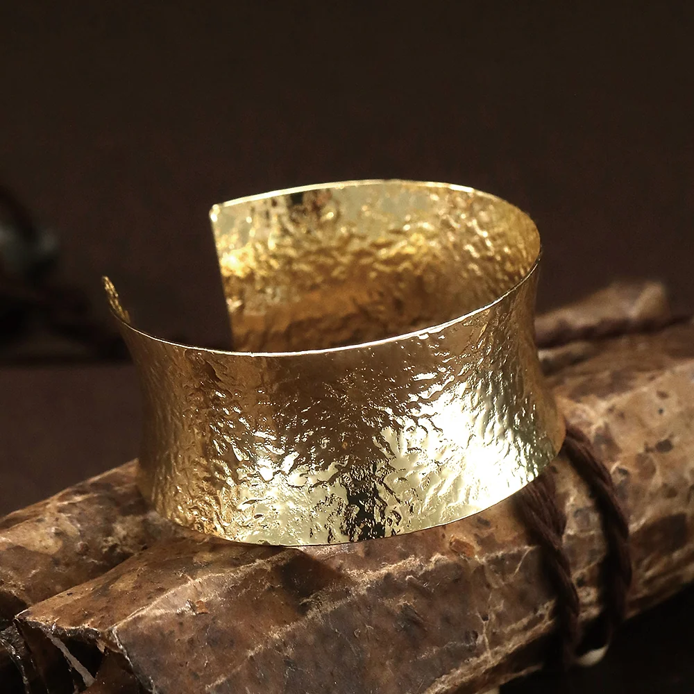 Pulsera de oro martillado - 3