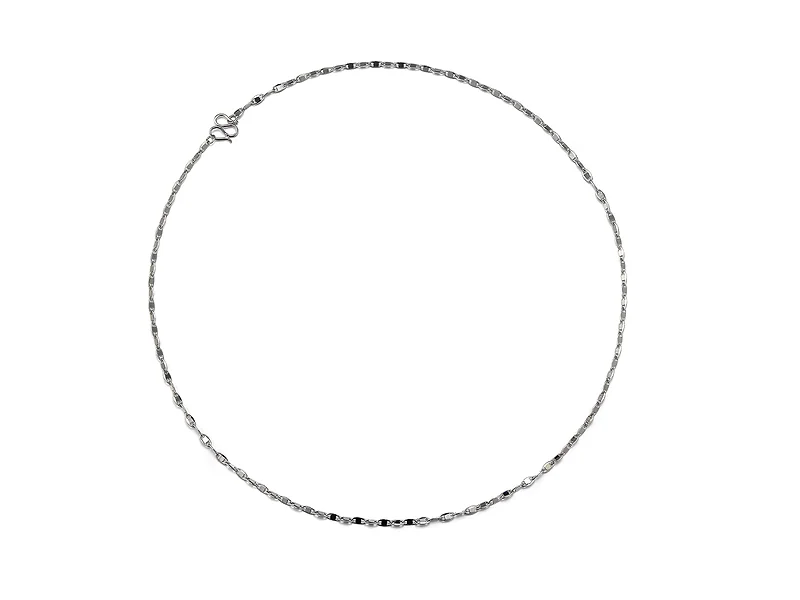 Polished Silver Flat Link Chain