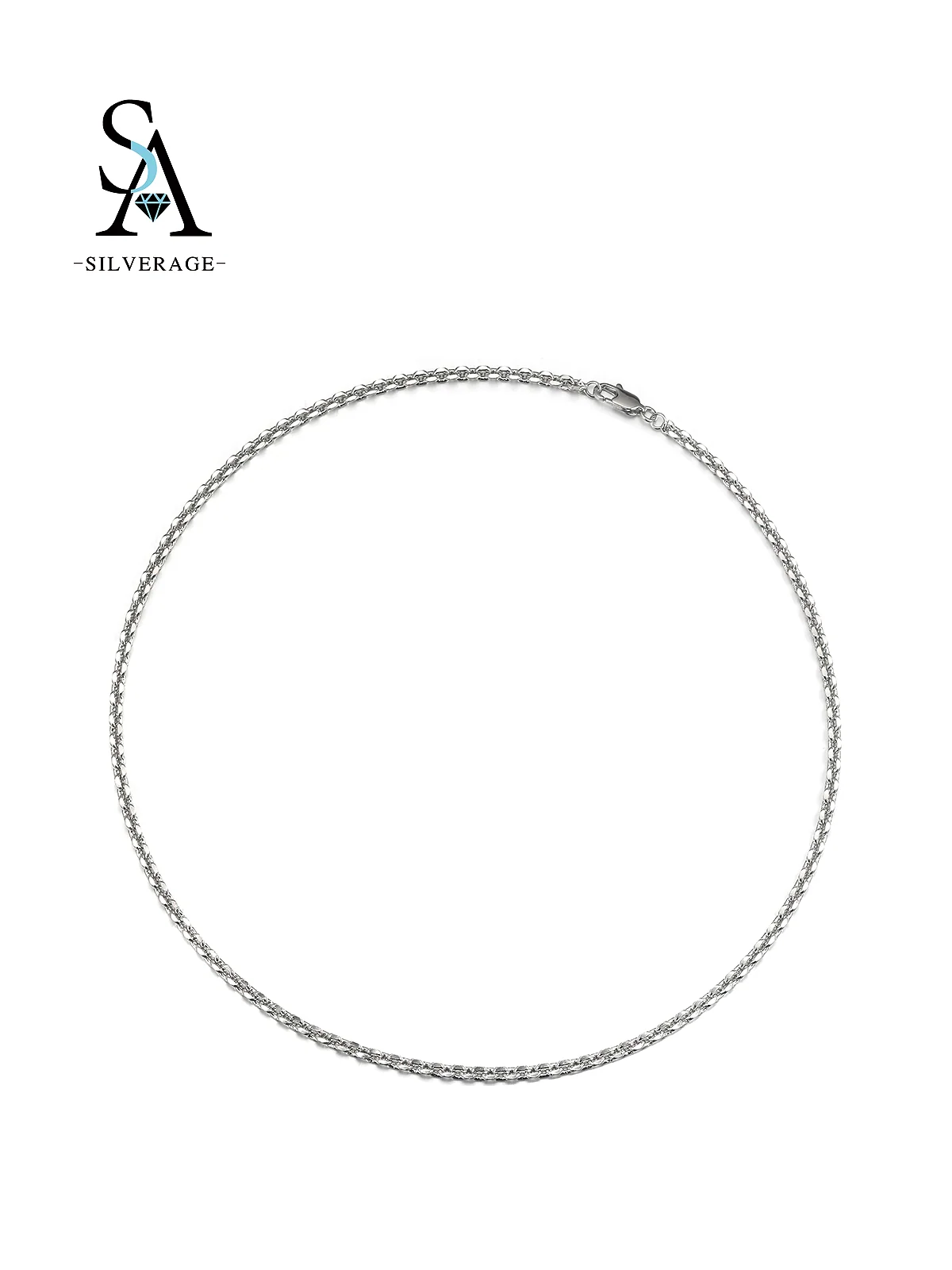 Cadena de plata trenzada