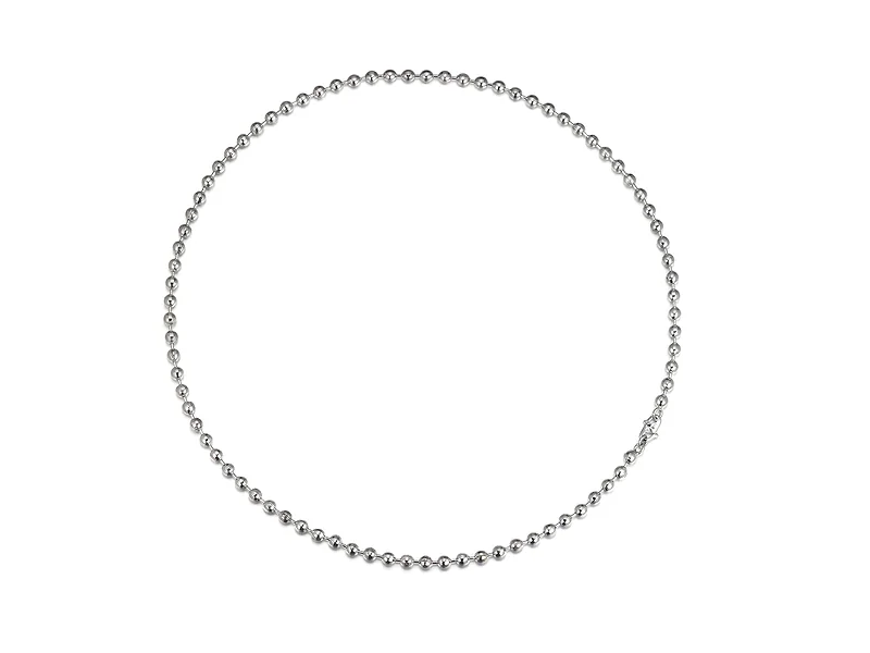 Chaîne de perles en argent délicate