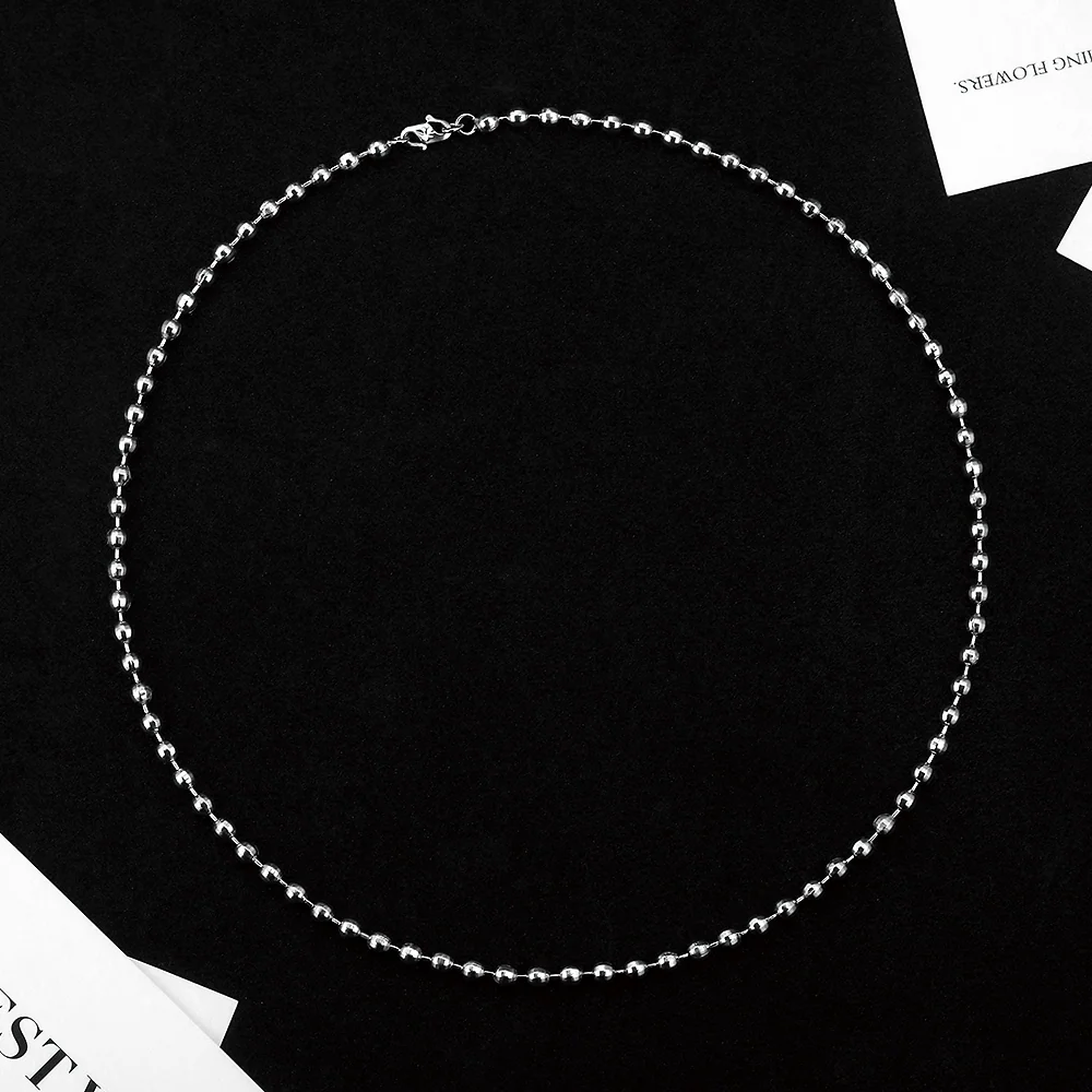Chaîne de perles en argent délicate - 2