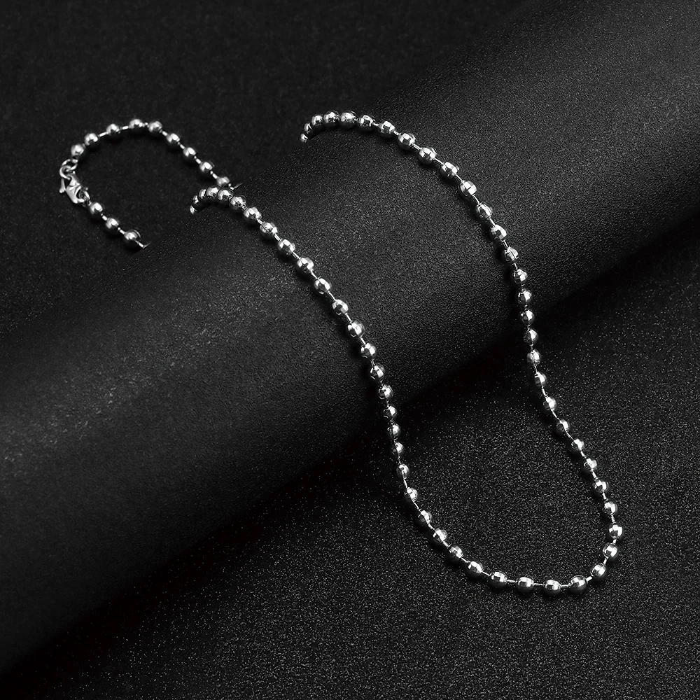 Chaîne de perles en argent délicate - 3