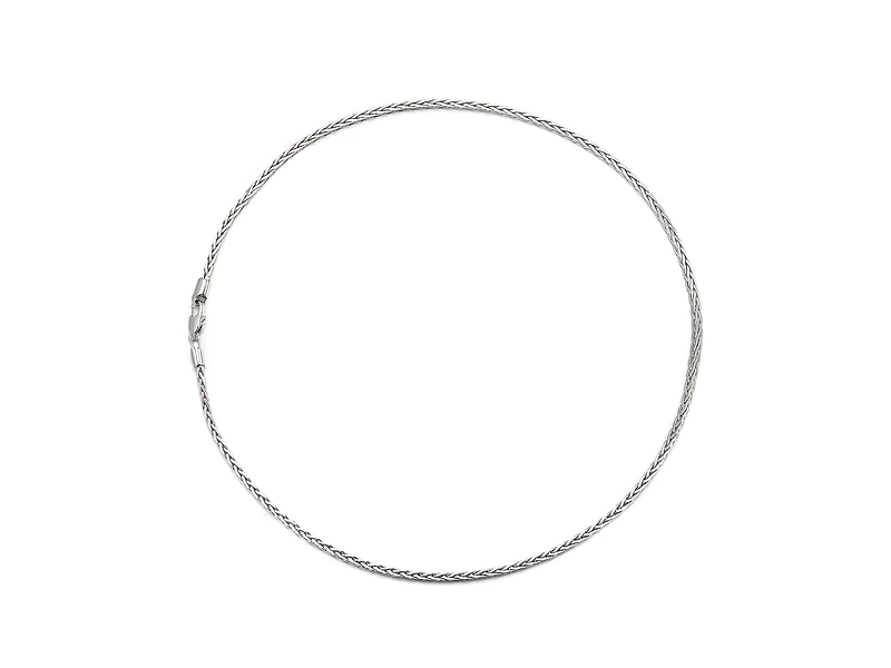 Chaîne torsadée en argent de style corde