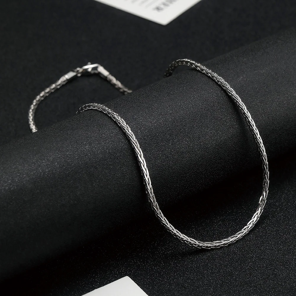 Chaîne torsadée en argent de style corde - 3