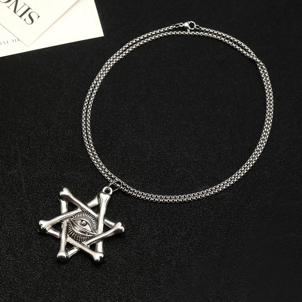 All-Seeing Eye Hexagram Bone - 2