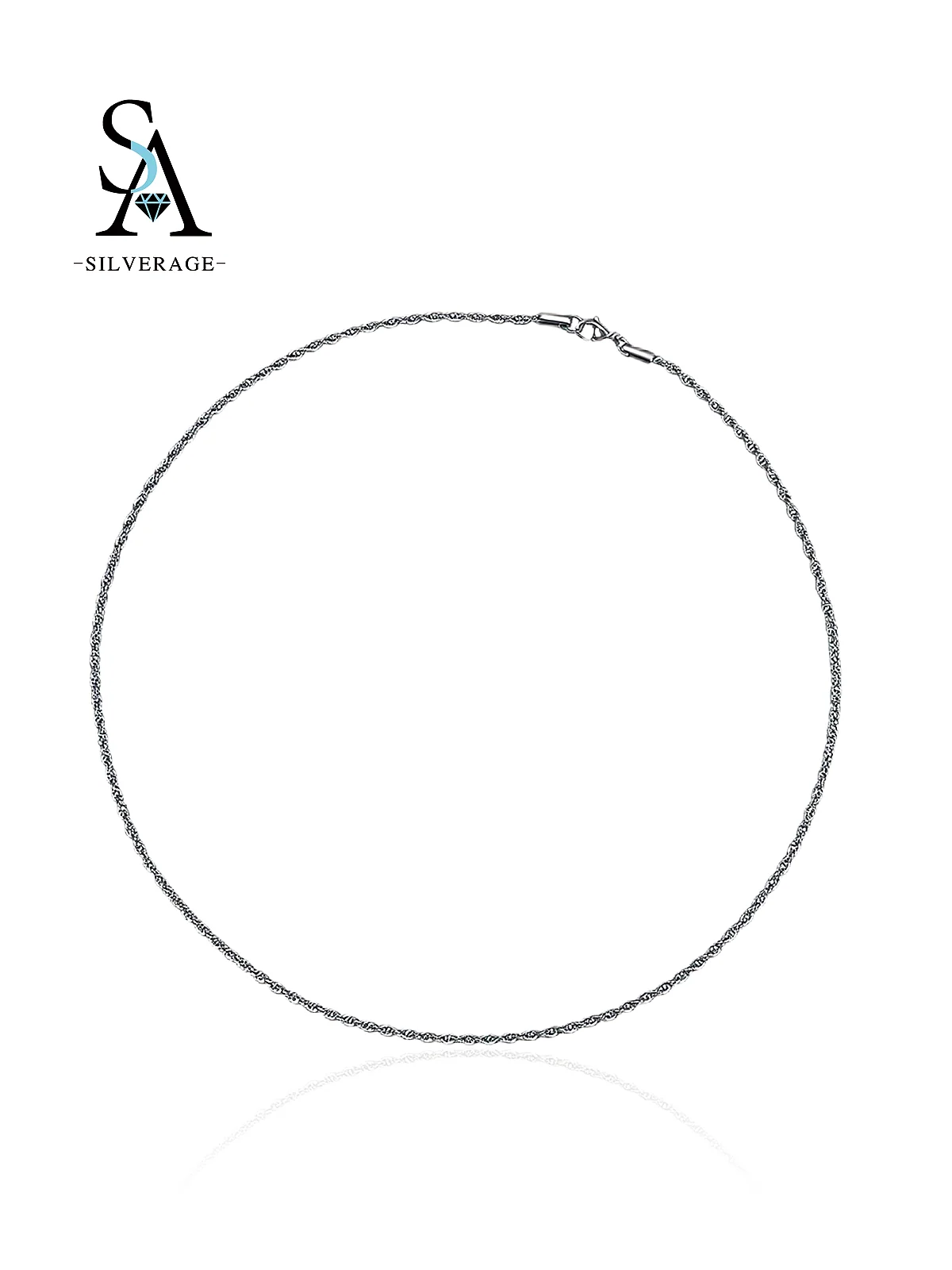 Cadena de cuerda de plata