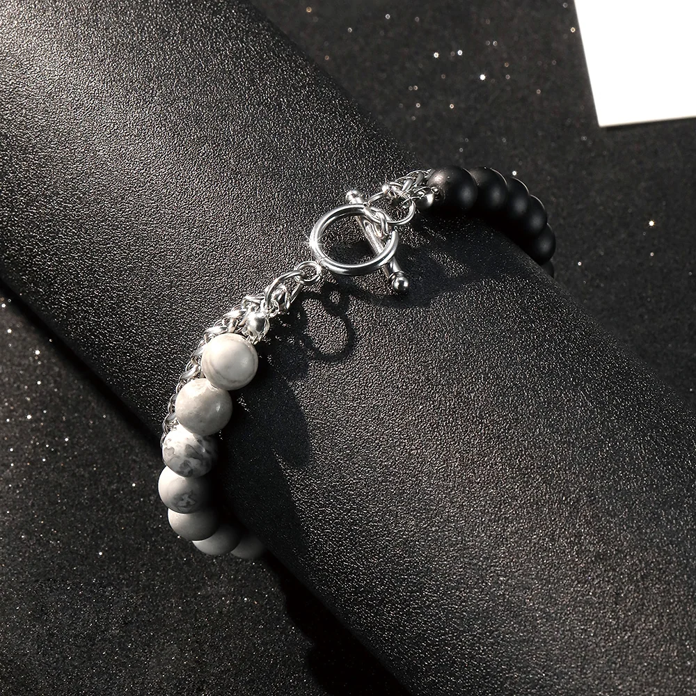 Men's Two-Tone Beaded Braided - 3