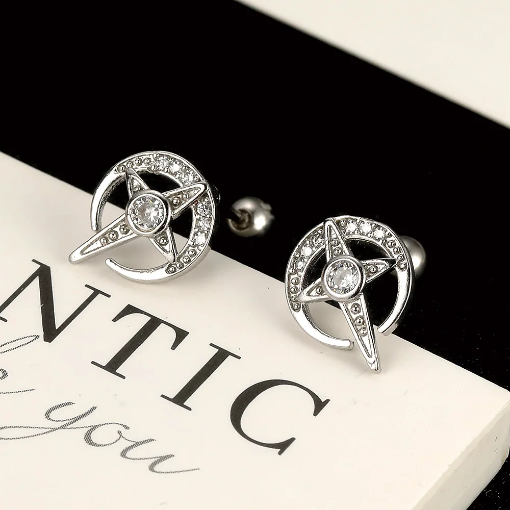 Étoile CZ clou d'oreille à vis - 3