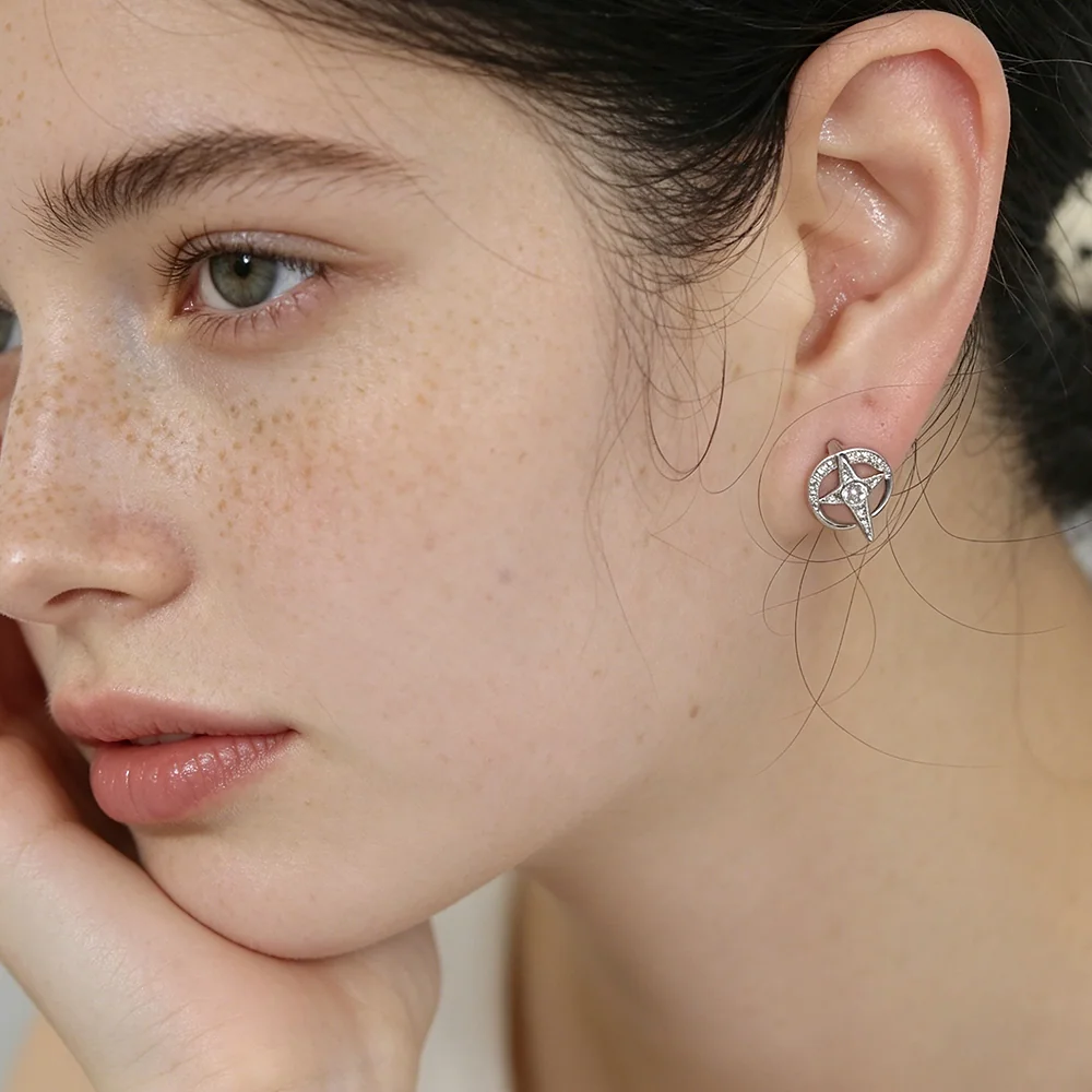 Étoile CZ clou d'oreille à vis - 3