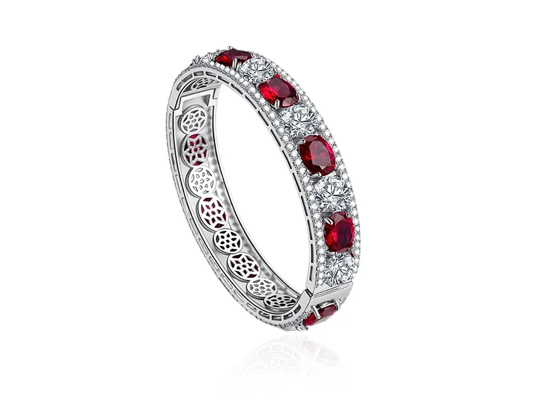 Ruby & Diamond Alternating